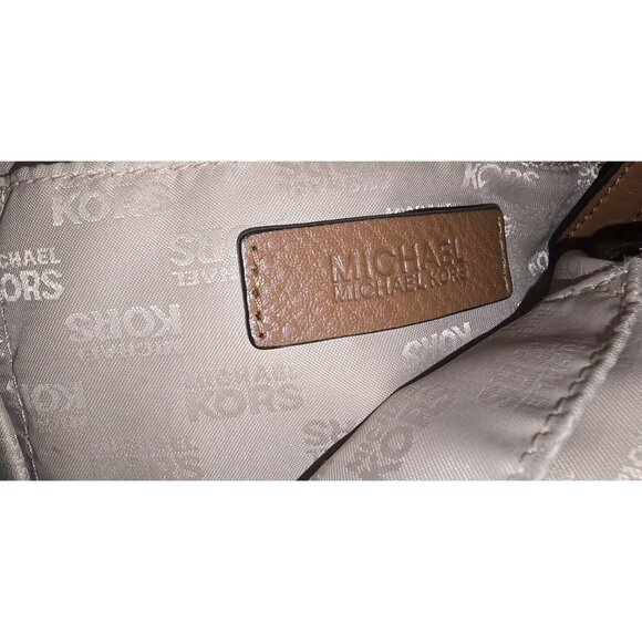 MICHAEL KORS MEGAN BROWN PEBBLED LEATHER TASSEL CROSSBODY OR SHOULDER BAG - Picture 8 of 11